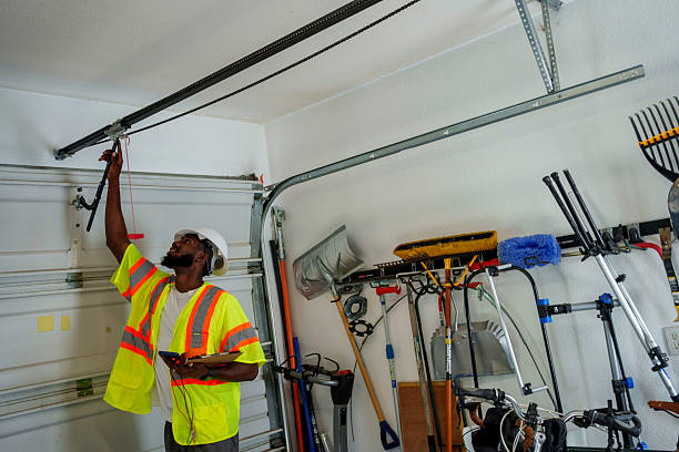 Professional Garage Door Panel Replacement technician working in Seguin, TX